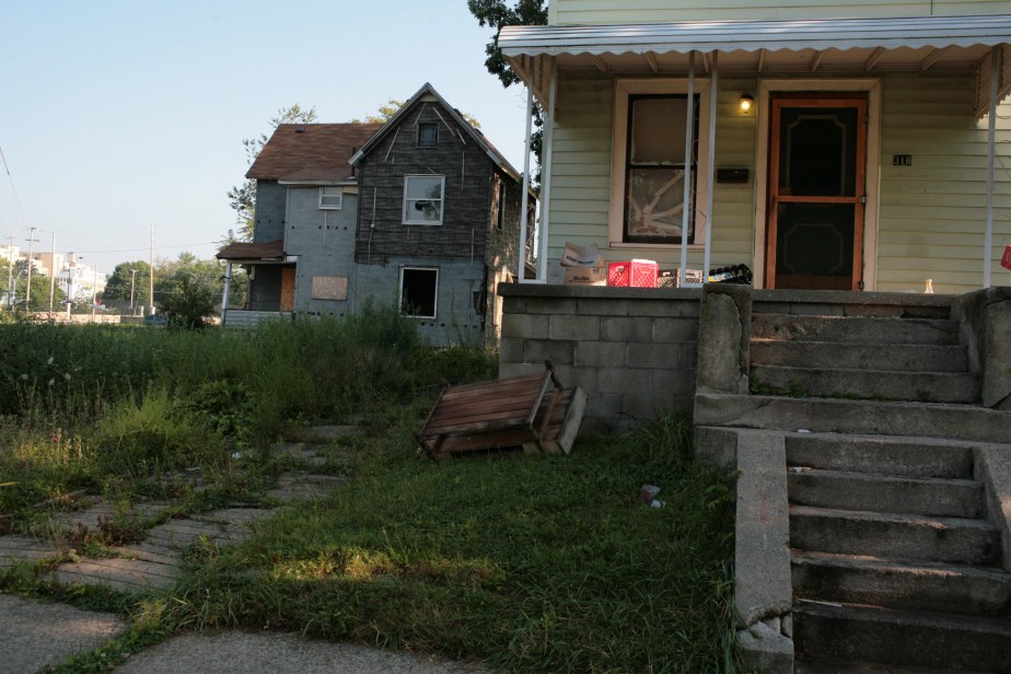 Abandoned residential buildings in Youngstown