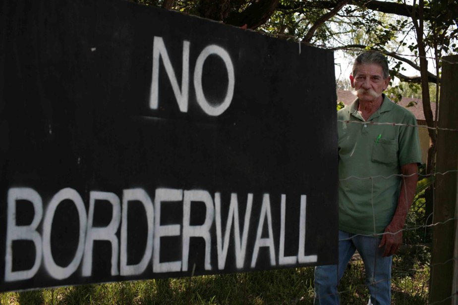 Erik Garza from Granjeno Texas has mixed feelings about the border wall in his garden