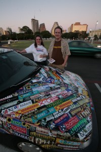 Holly Schultz and Kyle Johnson turned this car into an Obama Art Car